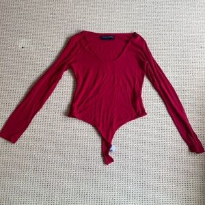 Naked wardrobe red body suit